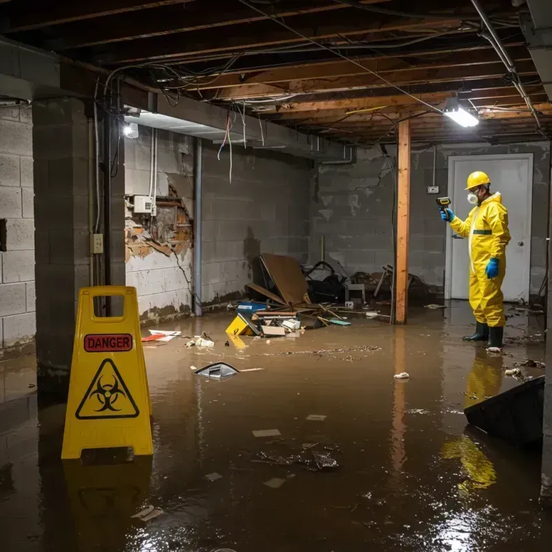 Flooded Basement Electrical Hazard in Maywood, CA Property